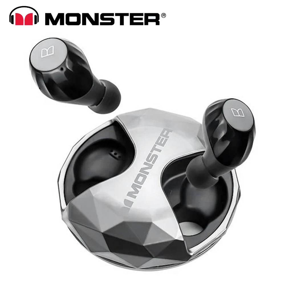 

Monster AirLinks TWS Bluetooth 5.0 Earbuds IPX5 Water Resistant wireless earphone with Microphone for mobile phone headphone