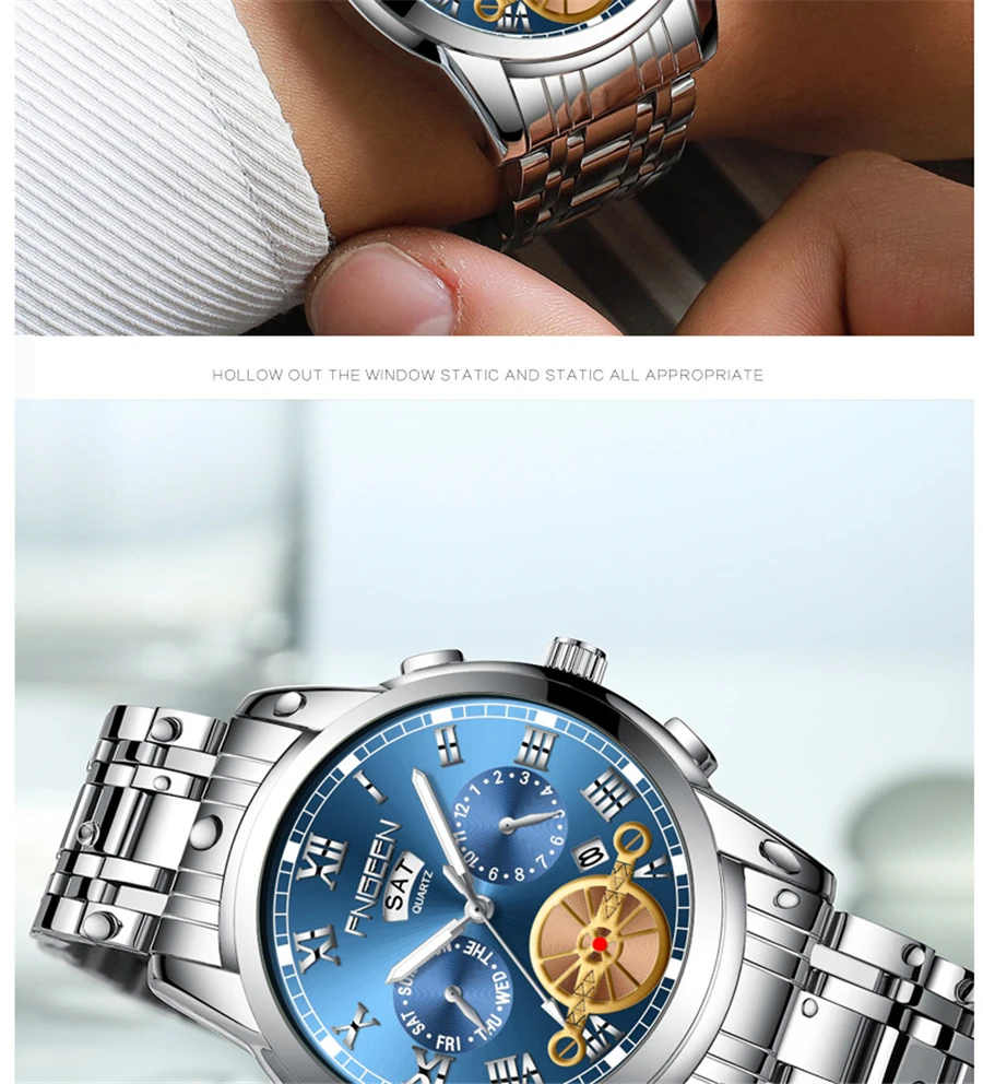 Мужские часы водонепроницаемые кварцевые бизнес мужские s часы лучший бренд класса люкс мужские часы Дата Неделя дисплей повседневные военные спортивные наручные часы
