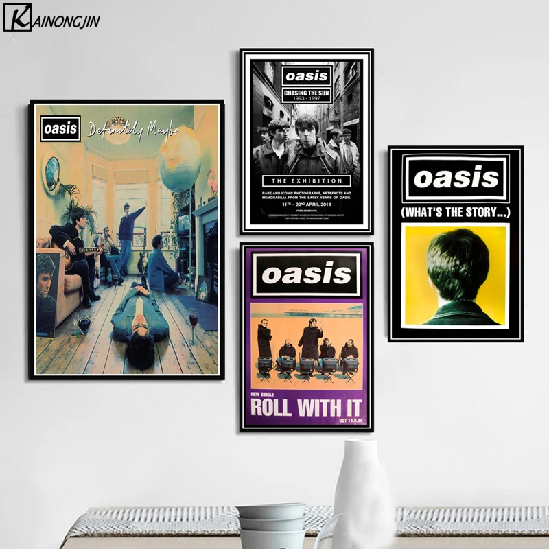 Canvas Picture Print Liam Gallagher Oasis Iconic Music Group Wall Art Poster