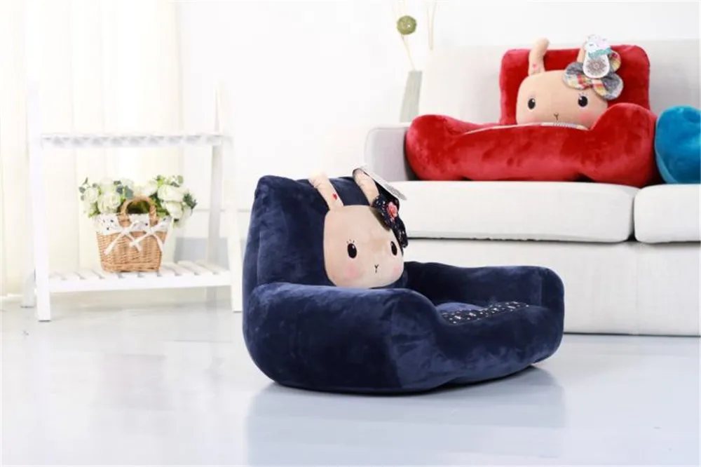 Fancytrader Cute Cartoon Bunny Rabbit Plush Chair Cushion Soft Stuffed Animals Bunny Mini Sofa Carpet Doll 70cm x 50cm 15