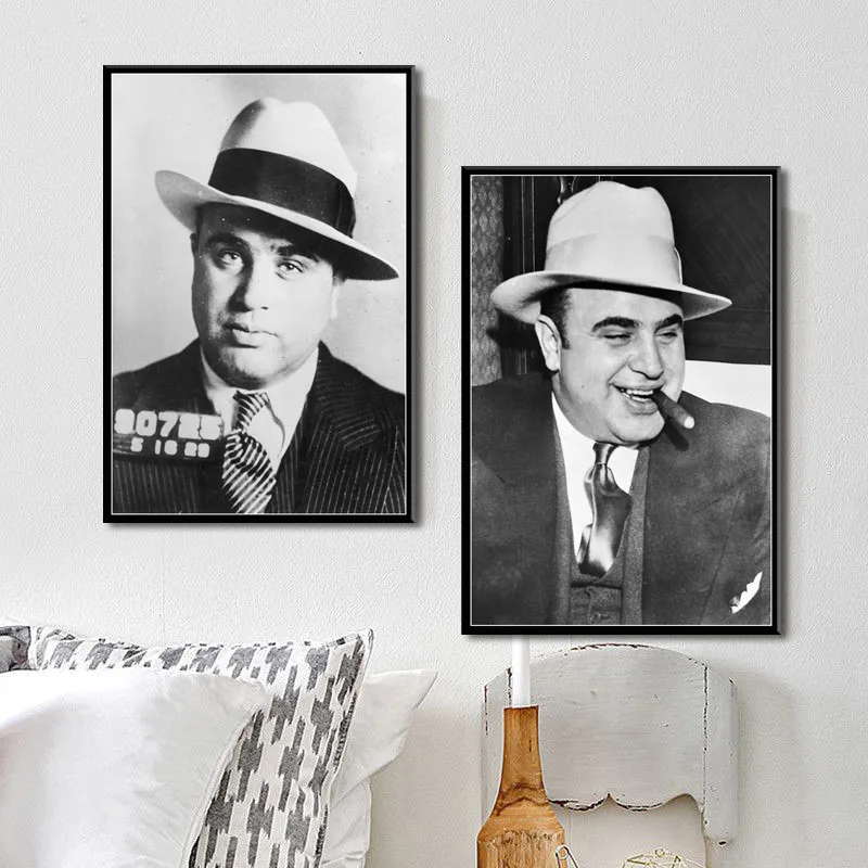 

P593 Al Capone Famous People Art Painting Silk Canvas Poster Wall Home Decor