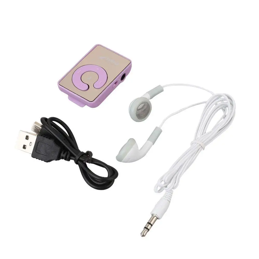 Мини USB MP3 музыкальный медиаплеер Micro SD TF карта до 16 ГБ MP3 - Цвет: Розовый