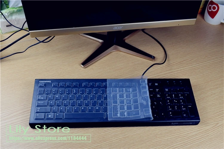 Hp Compaq Acer Pr1101u用デスクトップpcキーボードカバー防水防塵クリアキーボードカバープロテクタースキン Keyboard Covers Aliexpress