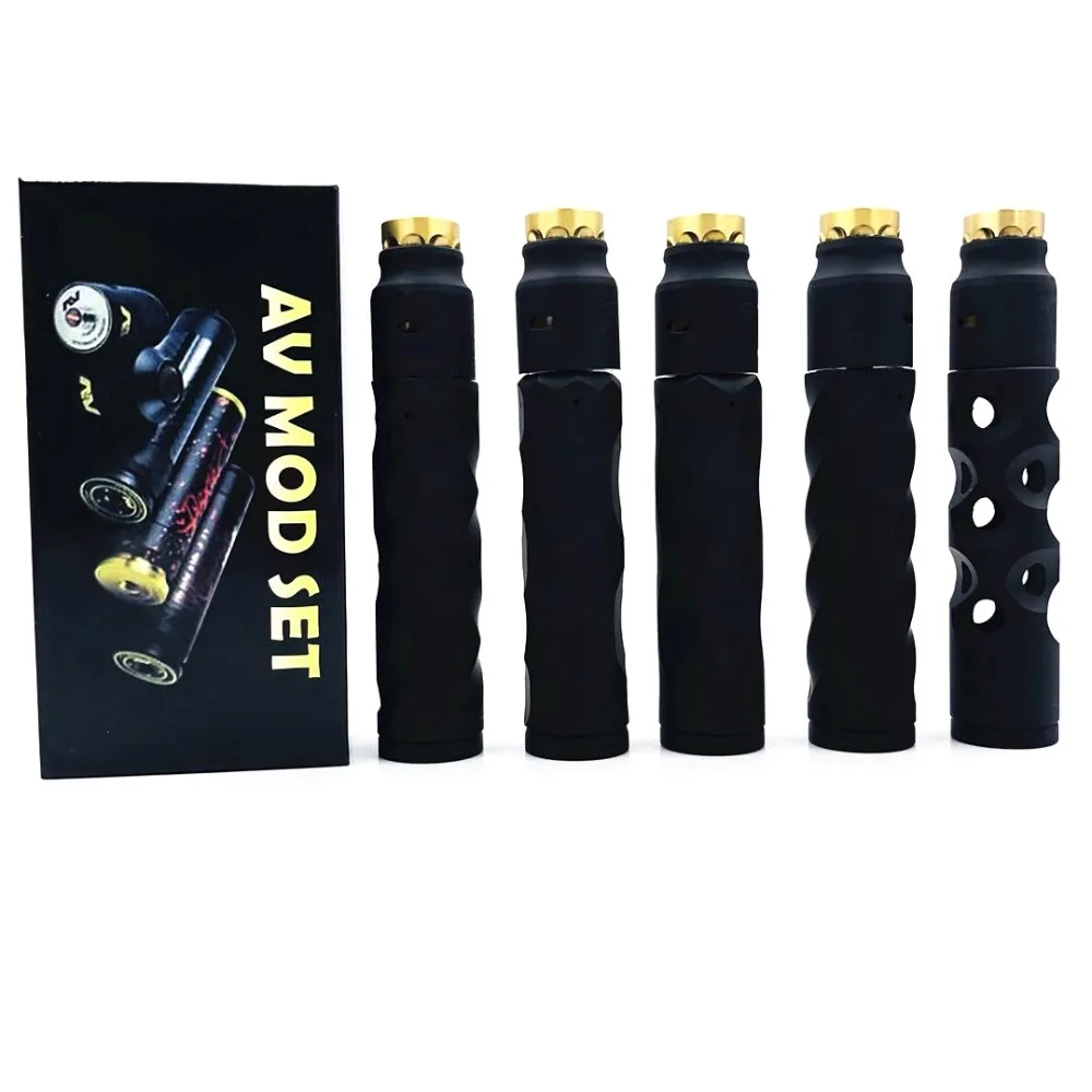 

Newest arrived AV mod kit 18650 Battery 24mm diameter Vaporizer Mechanical Mod e-cigarette kit with rda atimizer tank