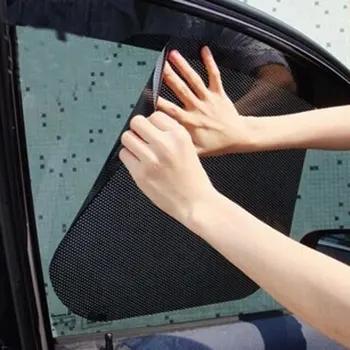 

2Pcs Car Curtain Car Side Rear Window Sun Shade Static Cling Solar Protection Covers Visor Shield Side Window Film UV Protection
