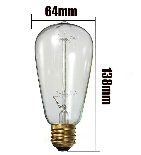 E27 ST64 25 W лампа лампы накаливания эдиссона лампе Classique Винтаж Античный Ретро винтажный промышленный накаливания(AC220