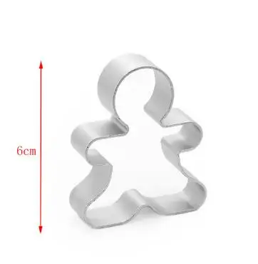 

Christmas Cookie Cutter Tools Aluminium Alloy Gingerbread Men Shaped Holiday Biscuit Mold Kitchen cake Decorating Tools AF142-2