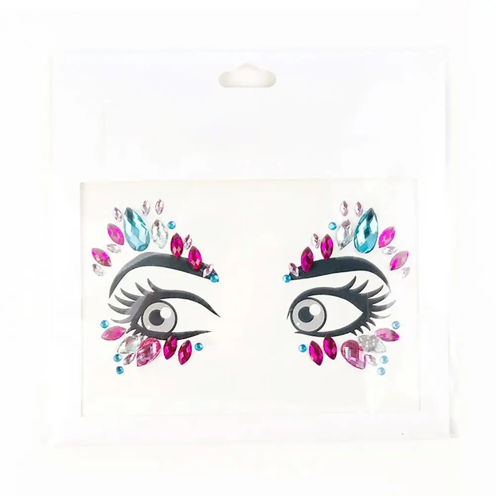 

Adhesive Face Stickers Forehead Crystal Glitter Jewels Festival Party Bindi Makeup Eye Tattoo Stickers Crafts for music festival