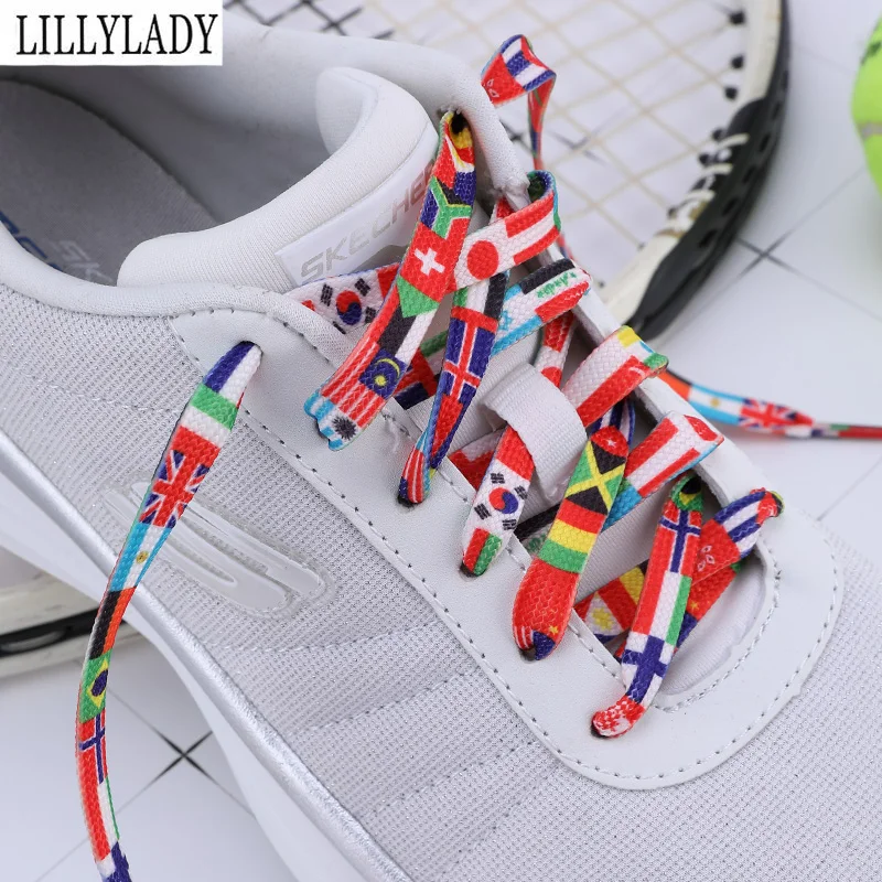 Модная обувь; кружевные кроссовки с национальным флагом; цвет радуги; спортивная обувь со шнурками; повседневная спортивная обувь для мужчин и женщин; шнурки для обуви