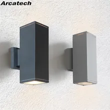 Открытый Водонепроницаемый светодиодный настенные светильники IP65 AC85-265V E27 светодиодный лампы Алюминий Двор Сад веранда коридор огни NR39