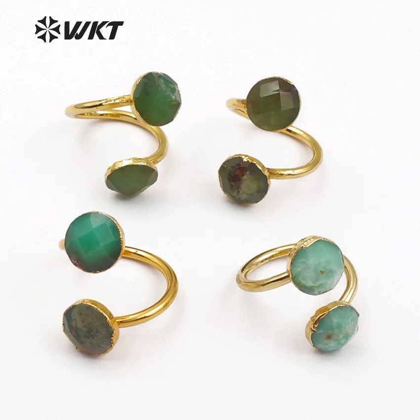 Женское кольцо для коктейлей WT R318 WKT регулируемое круглой формы с золотым