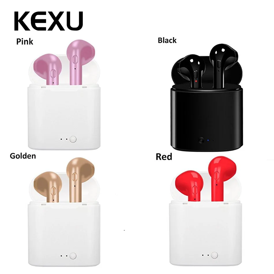 

KEXU i7s i9 TWS Mini Wireless Bluetooth Stereo Earphone Earbud Headset With Charging Box Mic For All Smart phone iPhone XS XR X