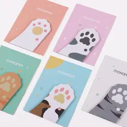 1 шт. милый кот Paw блокнот Блокнот записная книжка самоклеящиеся Sticky закладка для заметок рекламные подарок школьные принадлежности