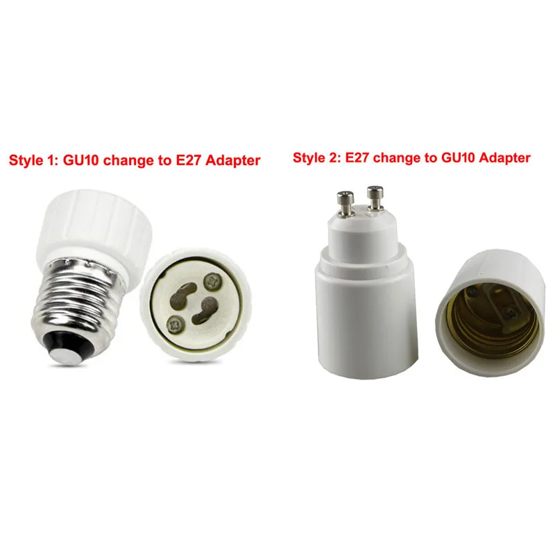 Lot 10pcs GU10 To E27 or E27 To GU10 Led Bulb Mutual conversion Adapter