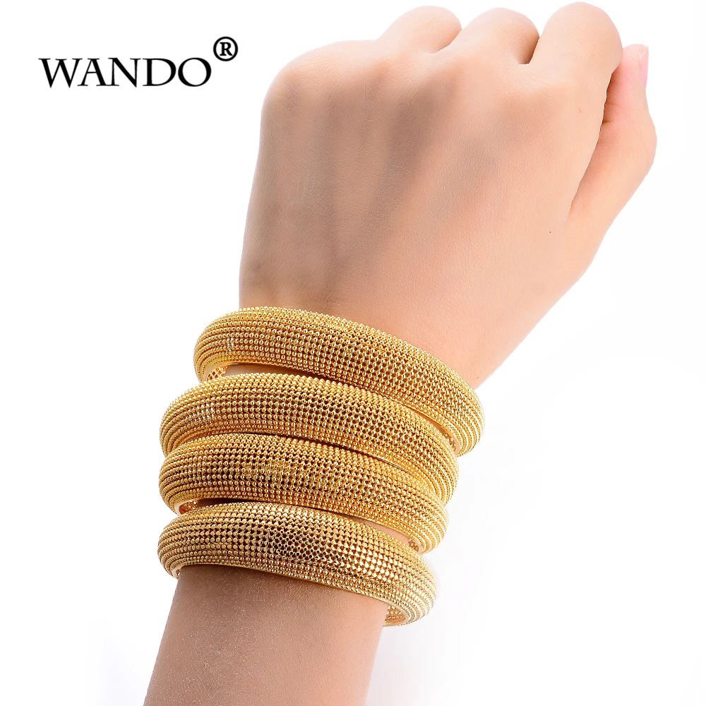 WANDO NEW1PCS Dubai свадебный браслет для женщин с винтами золотой цвет африканские