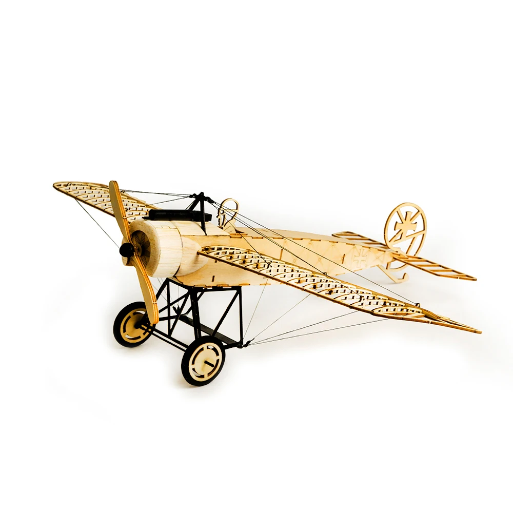 

VX08 1/23 Fokker-E 410mm Wingspan Balsa Wooden Static Airplane Model Aircraft Wood Toys Furnishing Gift for Children Adults