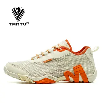 

TANTU Mesh+Suede New Arrival Climbing Hunting Shoes Camping Breathable Hiking Men Shoes Non-Slip Outdoor Plus Size 39~46
