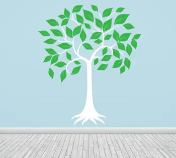 

DIY Large Tree Vinyl Wall Stickers For Kids Room Girl Boys Nursery Wall Decals White Green Wall Art Tree Baby Decals Mural D809