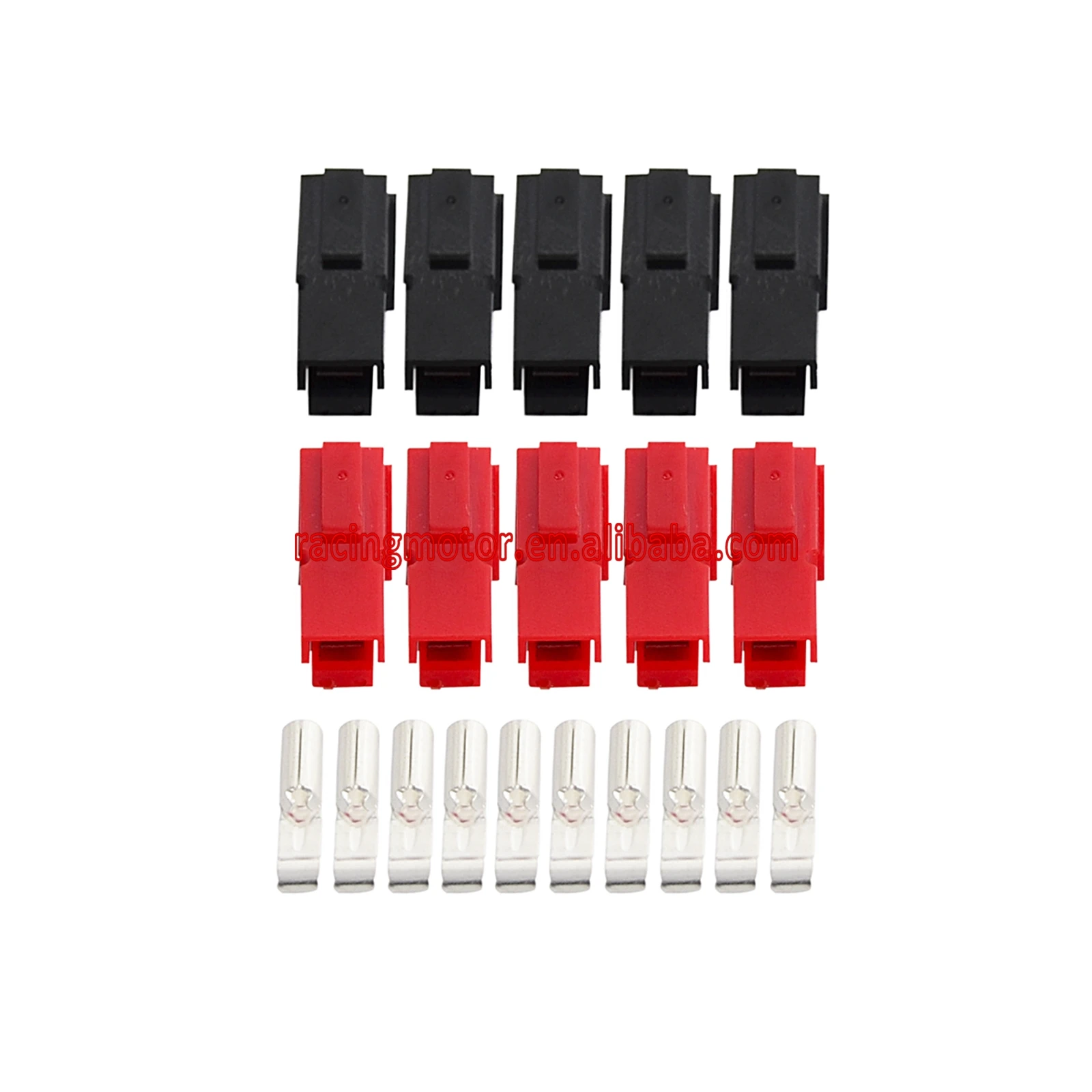 

5Pairs 30A 600V Power Marine Connector Pole Red Black Interlocking plugs & Terminals For Anderson Powerpole