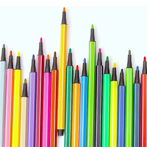 

24 Colors / Set Water Color Highlighter Pen Brush Marker For Kids School Stationery Water Color Pens For Art Supplies
