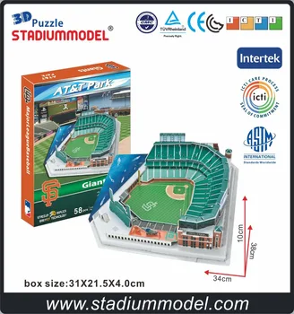 

MajorLeagueBaseball MLB San Francisco Giants Home AT&T Center Stadium 3D Puzzle Model Paper