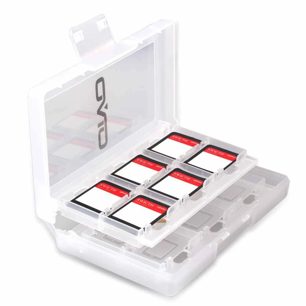 Защитный чехол 24 бит чехол футляр для игровых карт коробка для хранения Органайзер Аксессуары Прочный Удобный практический переключатель - Цвет: Белый