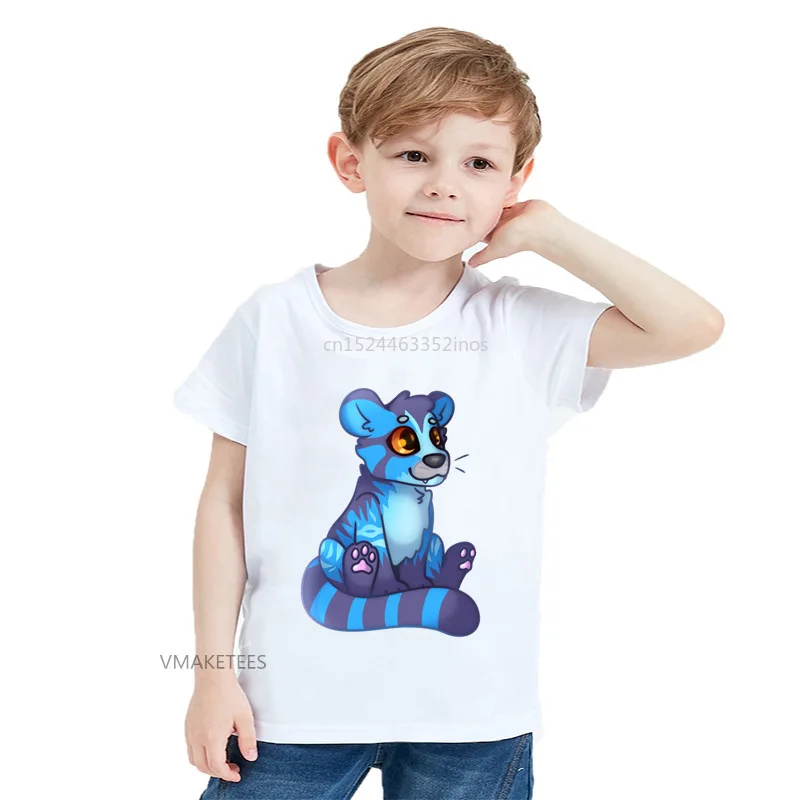 

2018 Summer Girls & Boys Short Sleeve T shirts Baby Mystique Cartoon Print T-shirt Baby Kids Funny Cute Animal Clothing,HKP5671