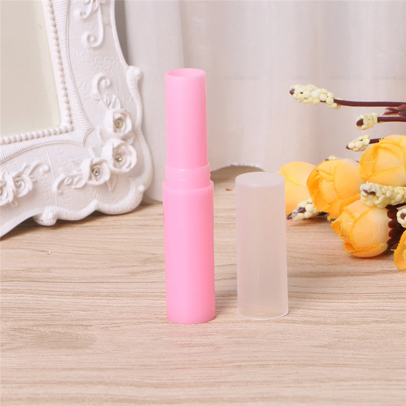 Новая косметика пустая губная помада пластиковый бальзам для губ Макияж Контейнер для образцов пробки крышки 4 г DIY белый/бежевый/розовый