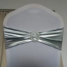 100 шт/партия Серебряный/золотой стул полосы с пряжкой металлический стул Чехлы пояса галстуки-бабочки декоративные Поставщики