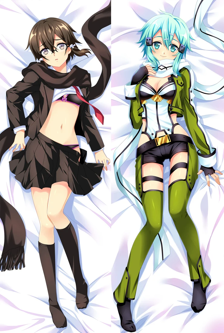 Аниме Dakimakura тело меч искусство онлайн 150x50 см 100x35 см наволочка манга 1