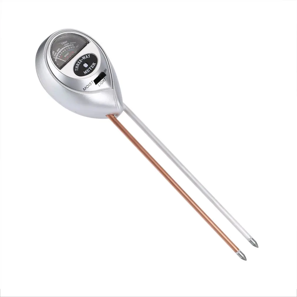 3 в 1 Почва гигрометр почвенный термометр рН-метр измеритель влажности и зонд солнечного света многофункциональный Почва гигрометр Прямая поставка