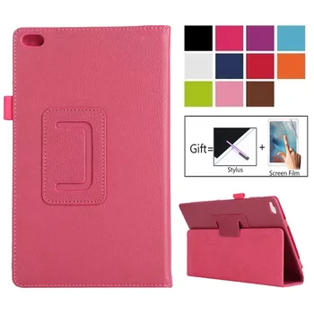 

For Lenovo Tab 4 8 TB-8504N TB-8504F High Q PU Leather Cases Tablet Protective Cover 8.0 Inches Tab4 8504 Cover Shell + Film Pen