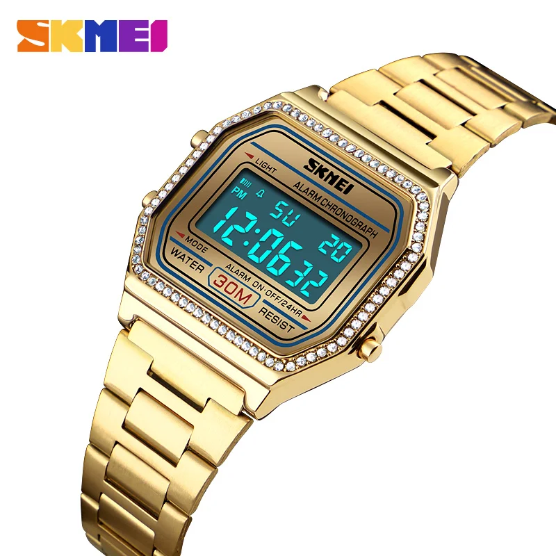 Watches Women Digital Alarm Ladies Watches 30M Waterproof Week Chrono Digital Wristwatch Female Clock reloj mujer SKMEI 2019 Watches Women Digital Alarm Ladies Watches 30M Waterproof Week Chrono Digital Wristwatch Female Clock reloj mujer SKMEI 2019