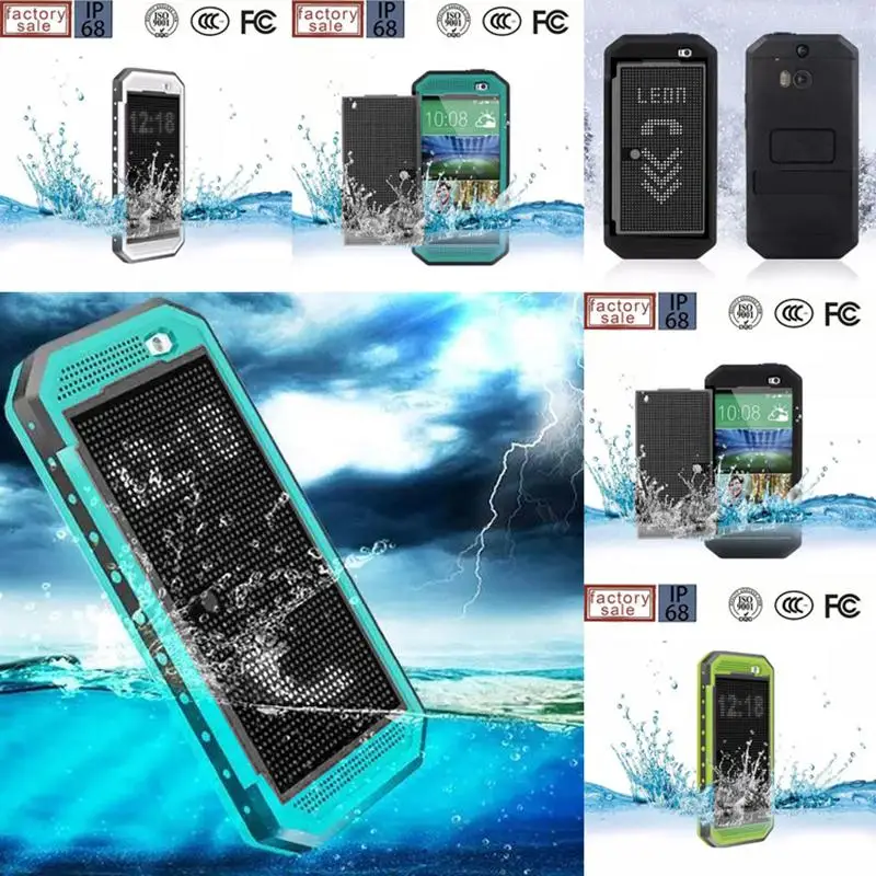 For HTC One M8 Case Cover IP68 Waterproof Shockproof Dirt Snow proof Red pepper Cover Case