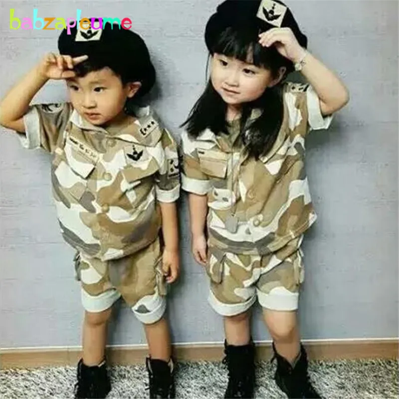 

Boys Clothing Fashion Camouflage Print Children Army Military Outfit T-shirt+Pant 2PCS Girls Set Kids Tracksuit Baby Romper A029