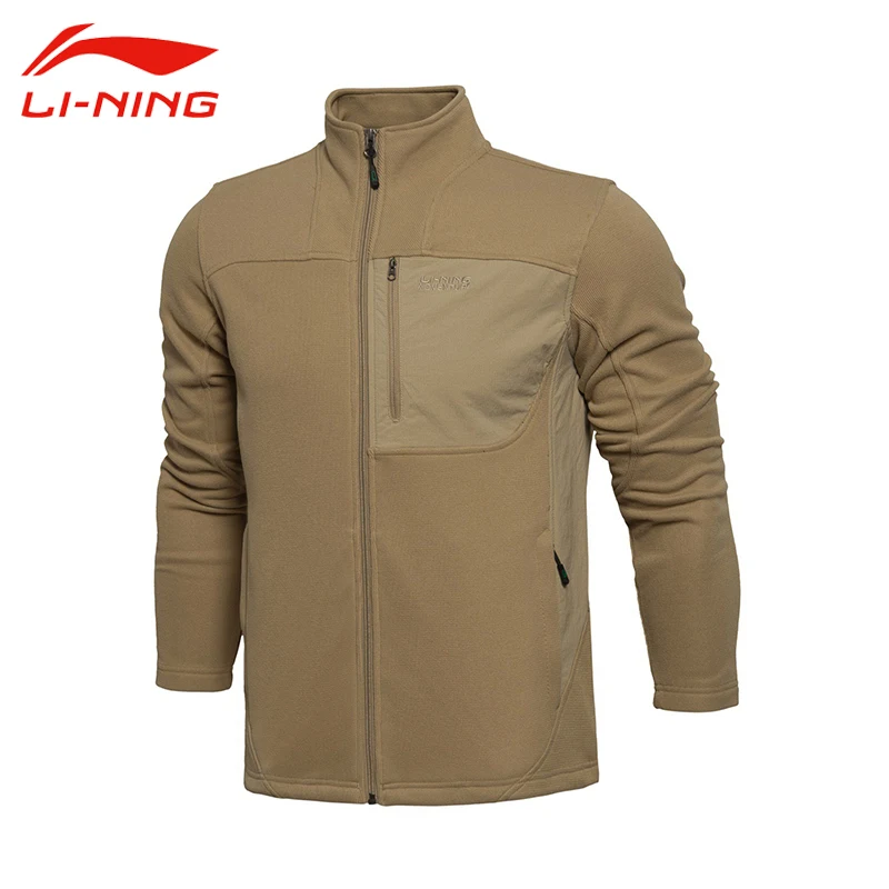 Li Ning Men Autumn Outdoor Sports Fleece Jacket Winter Li Ning Male