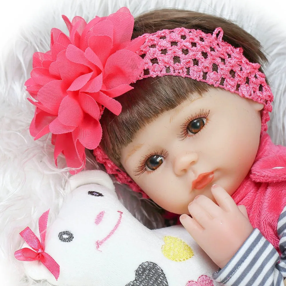 

NPKCOLLECTION Bebe reboron girl silicone reborn dolls kids Gift Baby Alive Soft doll reborn Toys boneca reborn realista 18inch