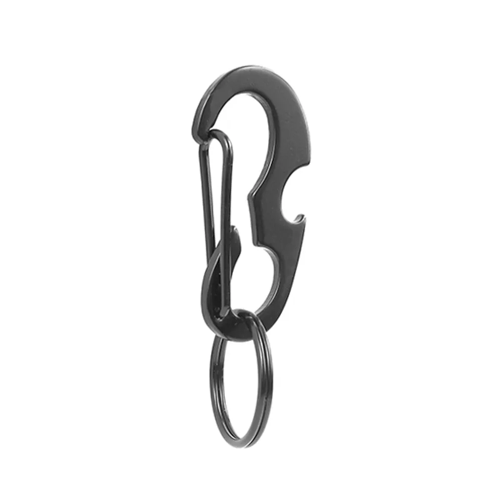 1pcs Metal EDC Climbing Carabiner Bottle Opener Pocket Spring Hook with Key Ring 