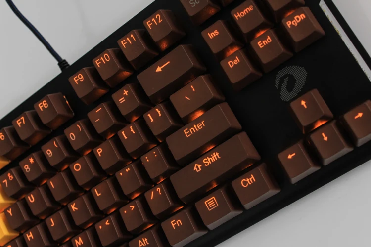 MP 1976 шоколадный цветной брелок 108 клавишей PBT двойной клавишный колпачок от