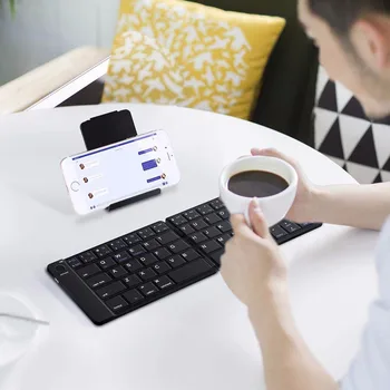 

Foldable Keyboard,bluetooth Keyboard With Stand Holder,premium Leather Keyboard New Arrived #20191018