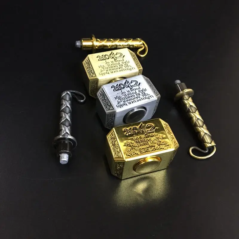 

New Special Die Casting Metal Thor Hammer Finger Gyro Finger Spinning Decompression Toys Fidget Spinner