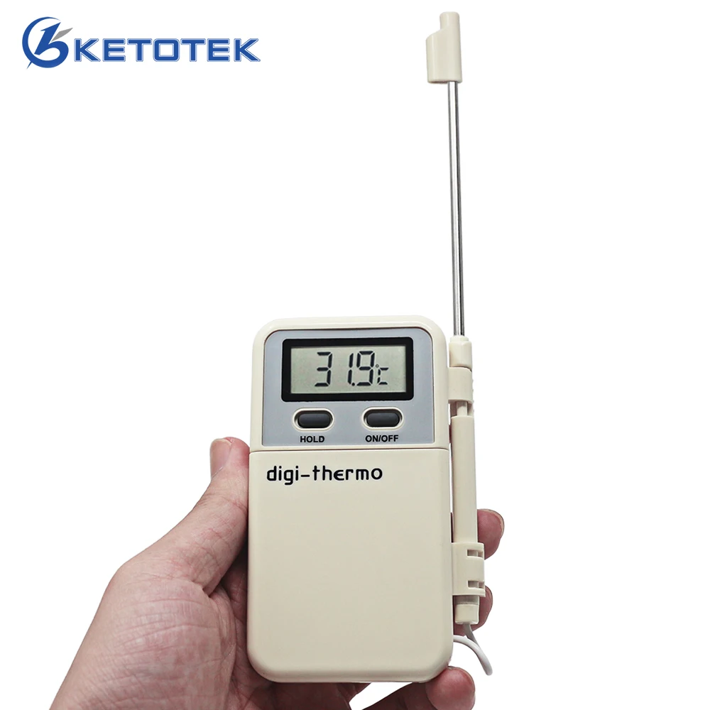 KETOTEK LCD Digital Cooking Kitchen Meat Thermometer for BBQ Food Milk Water Test with Stainless Steel Probe | Инструменты