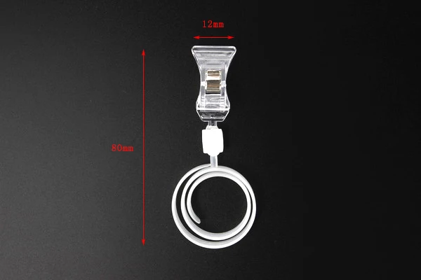 

50 pcs Plastic Price Tag Sign Card Display Clip Label Holder Pipe Photo Clip POP Advertising sign clips Pole Tube label holder