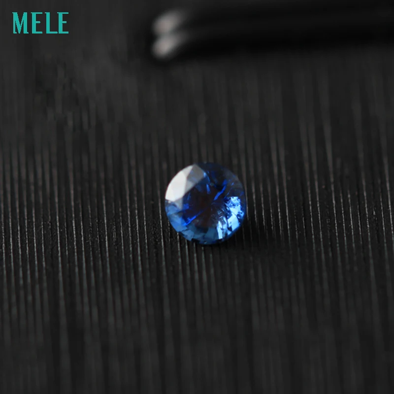 Natural Sapphire loose gemstone for jewelry making,2mmX2mm round cut,bright and clean DYI mian stone