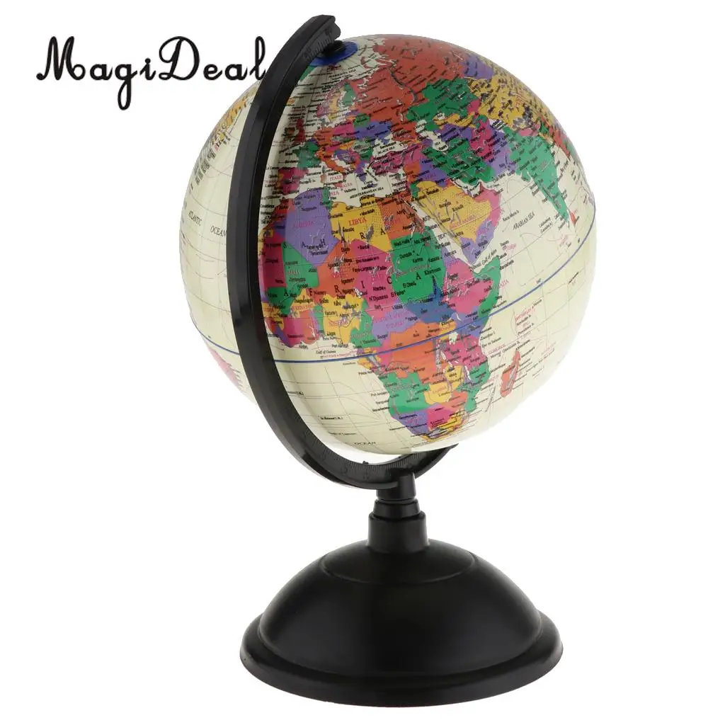 Большой Поворотный Spining World Globe модель школы география образовательные комплекты для обучения детей - Цвет: White