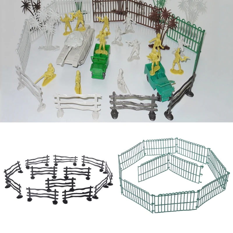 10 шт. военный забор песок сцена модель армии мужские аксессуары детские игрушки подарки