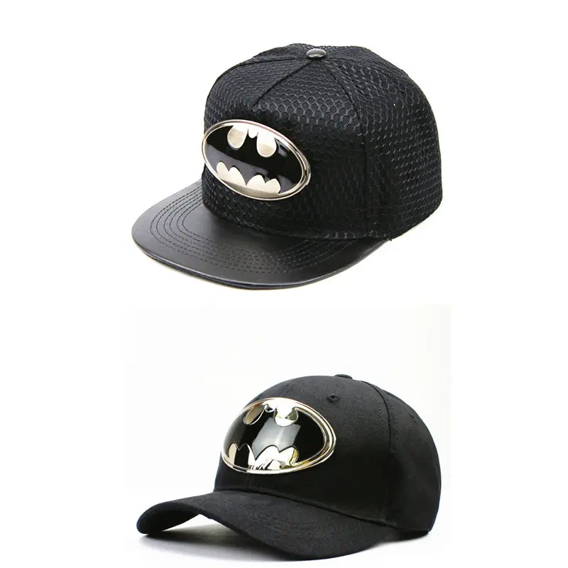 

2018 cotton acrylic metal Batman Casquette baseball cap hip-hop cap adjustable snapback cap hats for kids men women