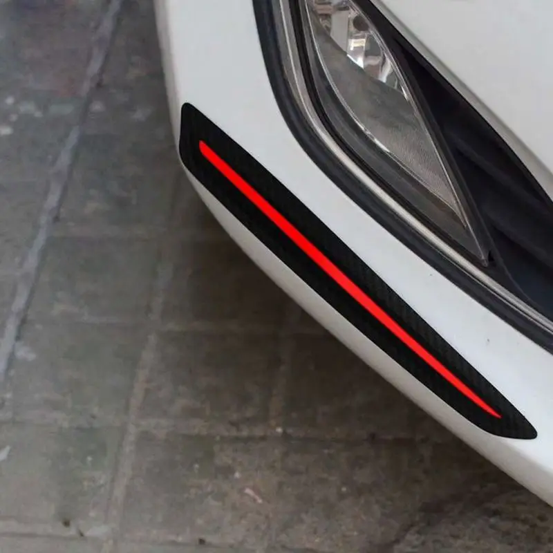 

2pcs/set Car Bumper Decorative Strips Sticker Protector Flexible Glue Vehicle Body Guard Door Scratch Protection Accessories