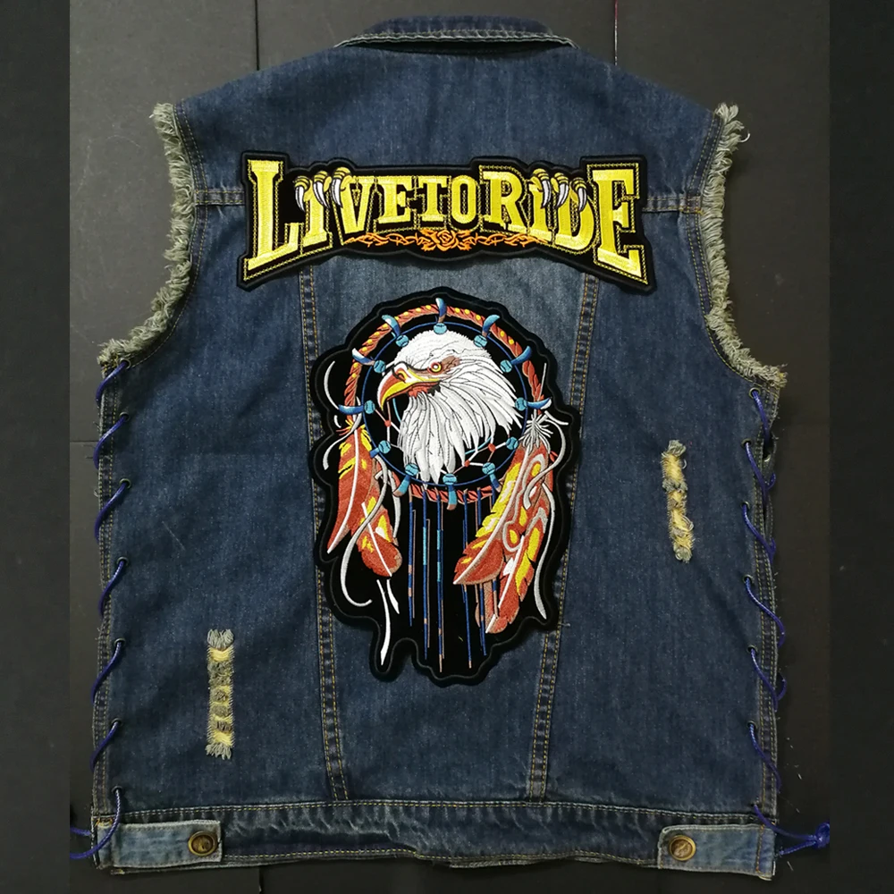 

Newest Jeans Motorcycle Vest For Man jacket Vest Waistcoat Motor Biker Vest Jacket Live to Ride Black jeans Waistcoats vest