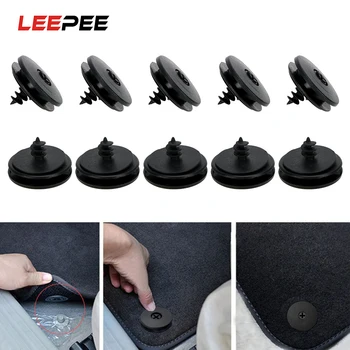 

LEEPEE 10 piece/set Car Fastener Clips Antiskid Pad Fastener Skid Resistant Carpet Fixed Clamp Auto Fastener